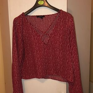 Forever 21 red polka dot shirt. Size small.